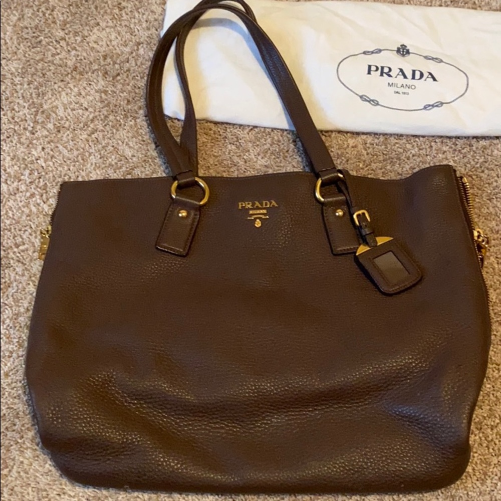 *SOLD* Prada Large Leather Tote *make an offer :)